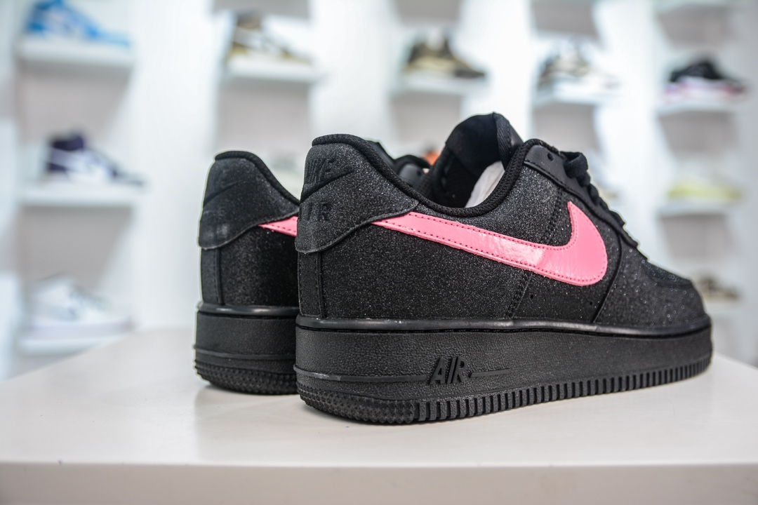 HY version of the original Air Force 1 '07 Low black and pink starry sky CW2288-015