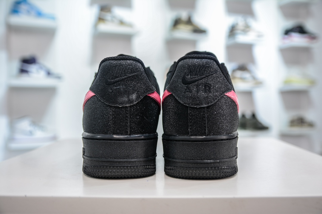 HY version of the original Air Force 1 '07 Low black and pink starry sky CW2288-015