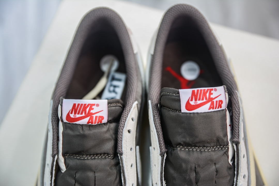 DG2.0 pure original Travis Scott x Air Jordan 1 Low OG SP ”Sail and Ridgerock” trendy retro basketball shoes DM7866-162