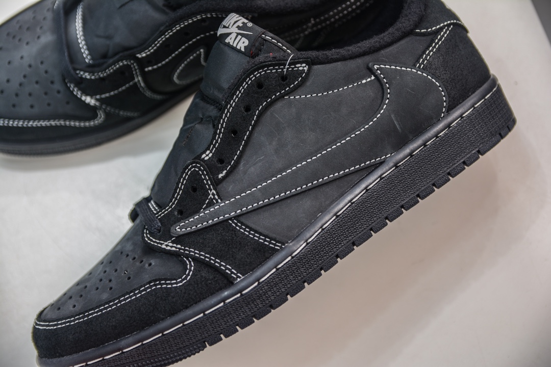 DG2.0 pure original Travis Scott x Air Jordan 1 Low OG ”Black/Phantom” black warrior trend retro basketball shoes DM7866-001