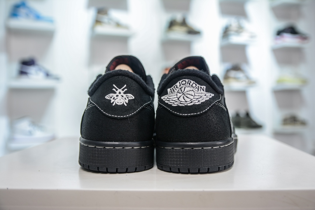DG2.0 pure original Travis Scott x Air Jordan 1 Low OG ”Black/Phantom” black warrior trend retro basketball shoes DM7866-001
