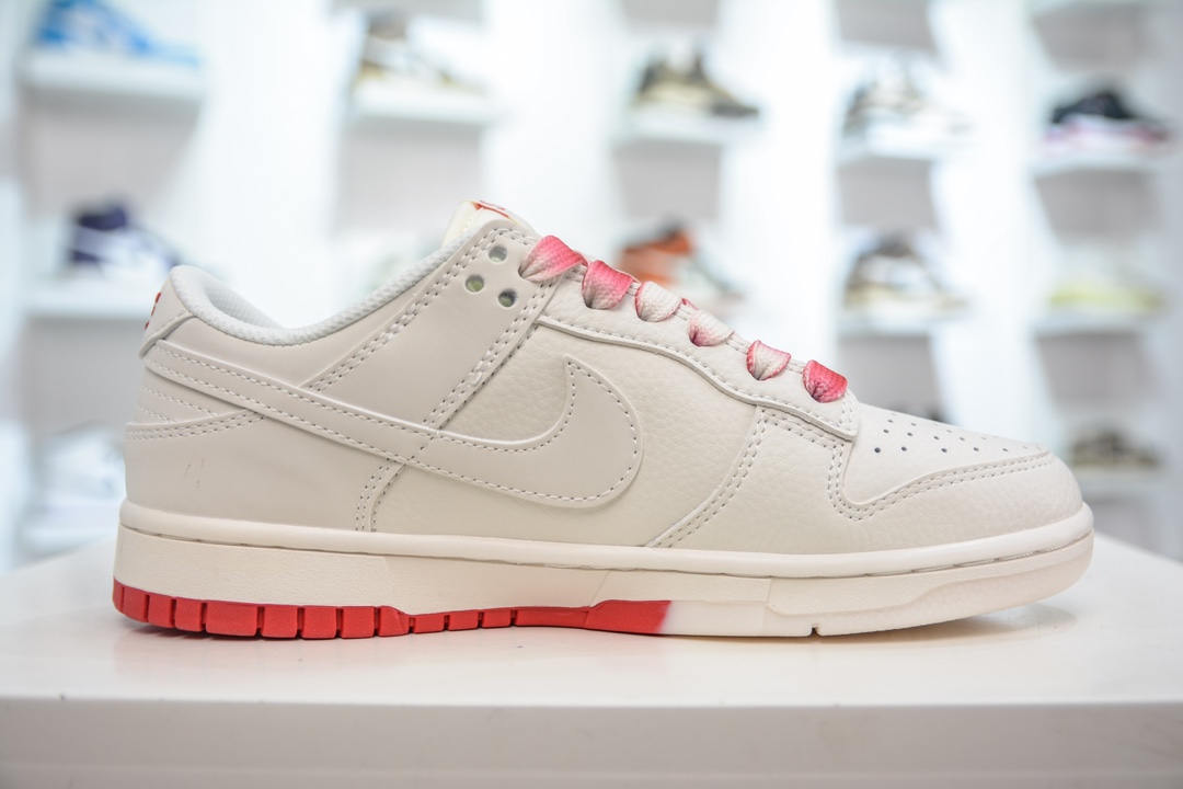 Supreme x Nike Dunk Low White and Red BB8675-107