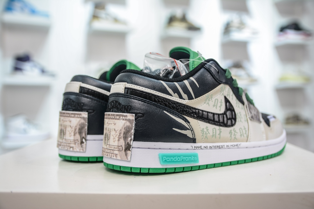 280 Air Jordan 1 Low 定制配色 游龙则灵 耐克Nike Air Jordan1 Low AJ低帮篮球鞋 553558-065