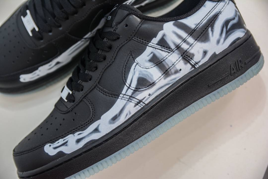 240 HY版纯原 Air Force 1 Low 07 万圣节 透视骨骼 夜光骨头 AF1 空军一号 BQ7541-001