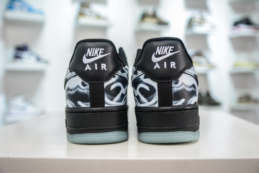 240 HY版纯原 Air Force 1 Low 07 万圣节 透视骨骼 夜光骨头 AF1 空军一号 BQ7541-001