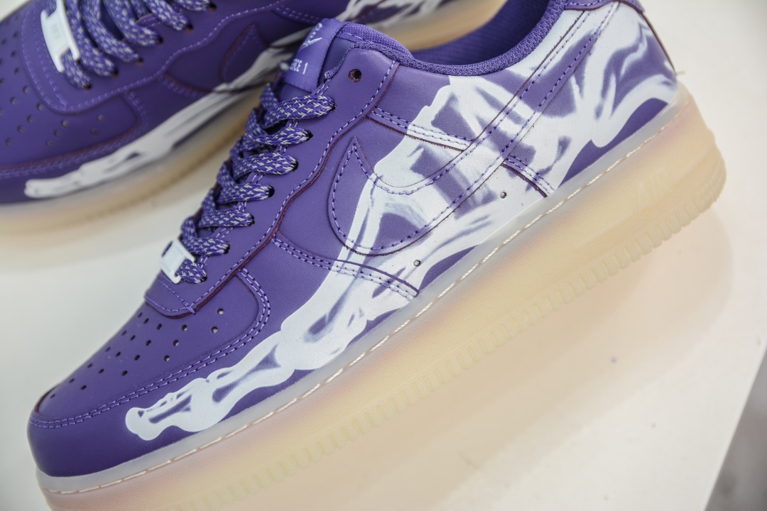240 HY版纯原 Air Force 1 Low 07 万圣节 透视骨骼 夜光骨头 CU8067-500