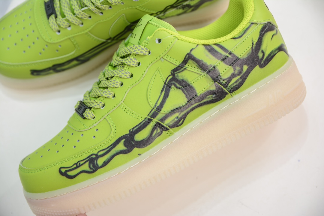 240 HY版纯原 Air Force 1 Low 07 万圣节 透视骨骼 夜光骨头 AF1 空军一号