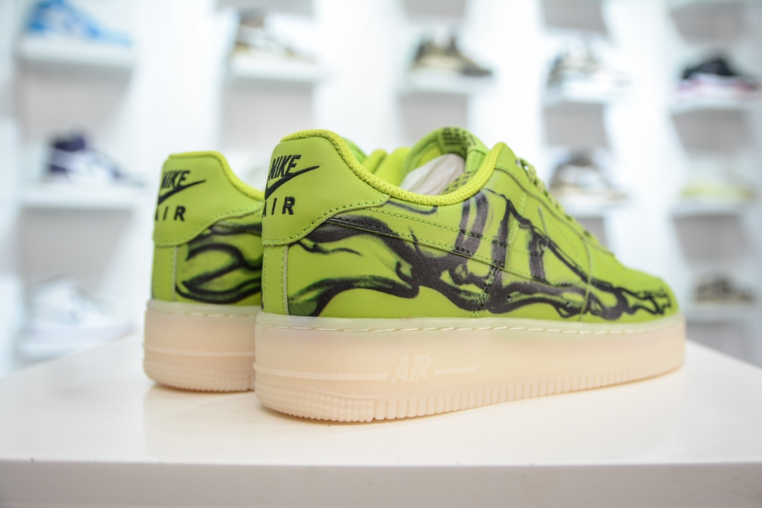 240 HY版纯原 Air Force 1 Low 07 万圣节 透视骨骼 夜光骨头 AF1 空军一号