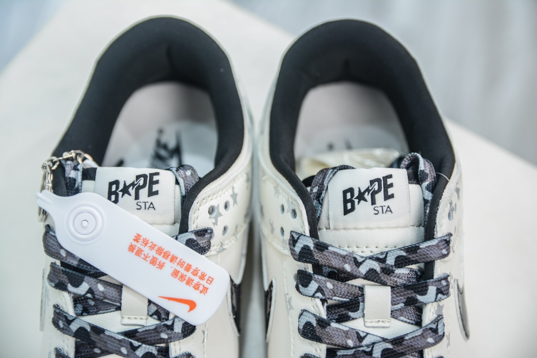 280 Bape x Nike Dunk Low 灰黑迷彩勾  DQ1098-350