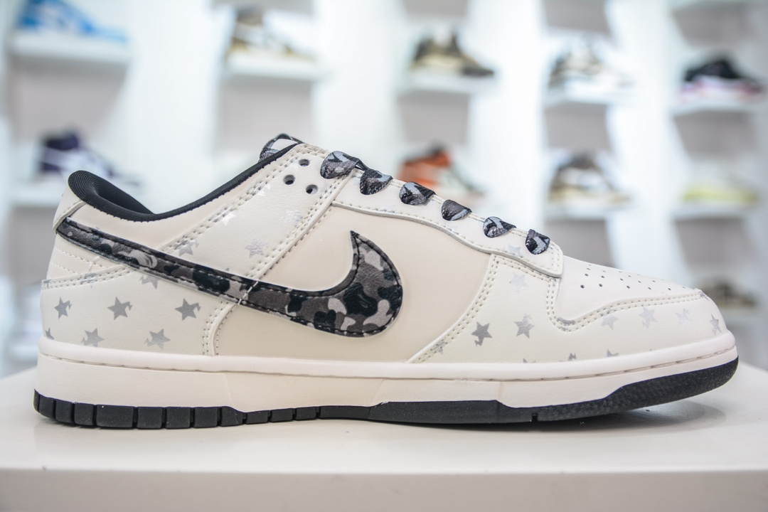 280 Bape x Nike Dunk Low 灰黑迷彩勾  DQ1098-350