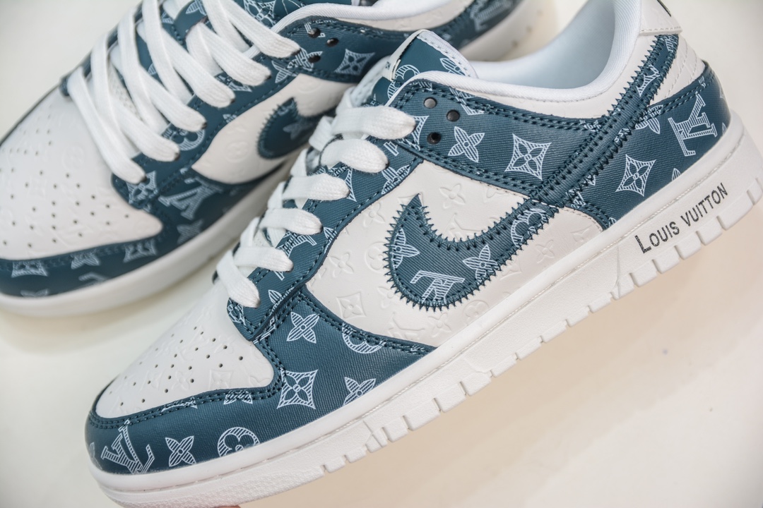 300 LV x Nike Dunk Low 深蓝印花  DQ1098-363