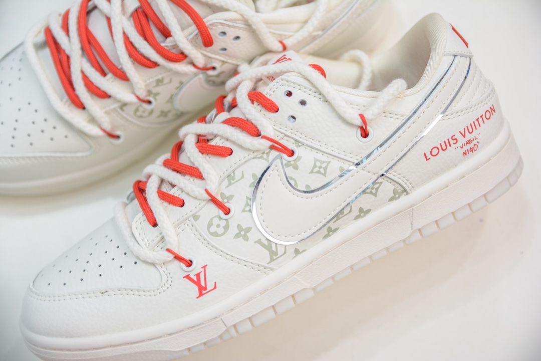 300 LV x Nike Dunk Low 米白白勾三花 SJ2068-242