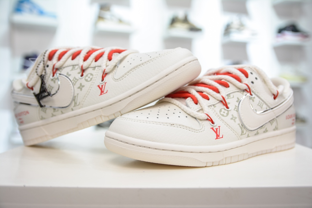 300 LV x Nike Dunk Low 米白白勾三花 SJ2068-242