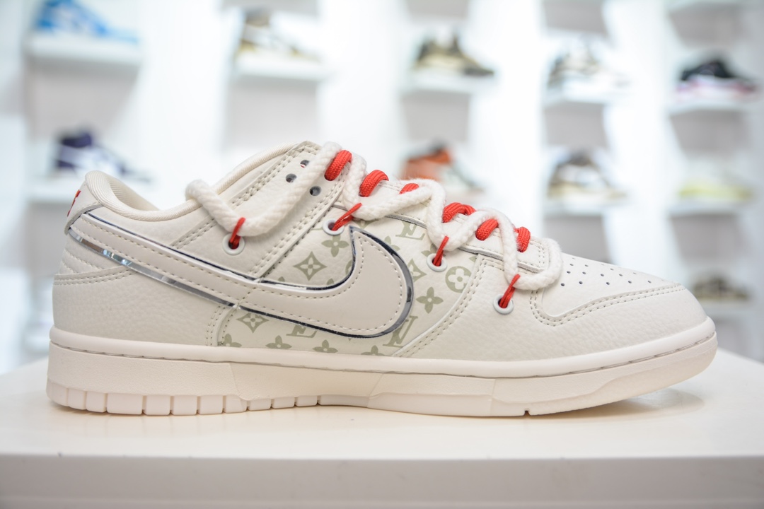 300 LV x Nike Dunk Low 米白白勾三花 SJ2068-242