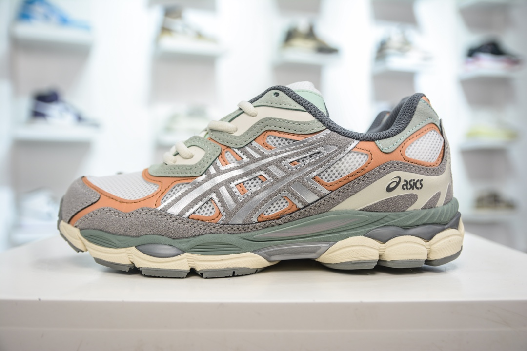 200 Asics Gel-NYC 纯原版本 灰橙绿 亚瑟士运动休闲透气专业跑鞋  1203A383-102