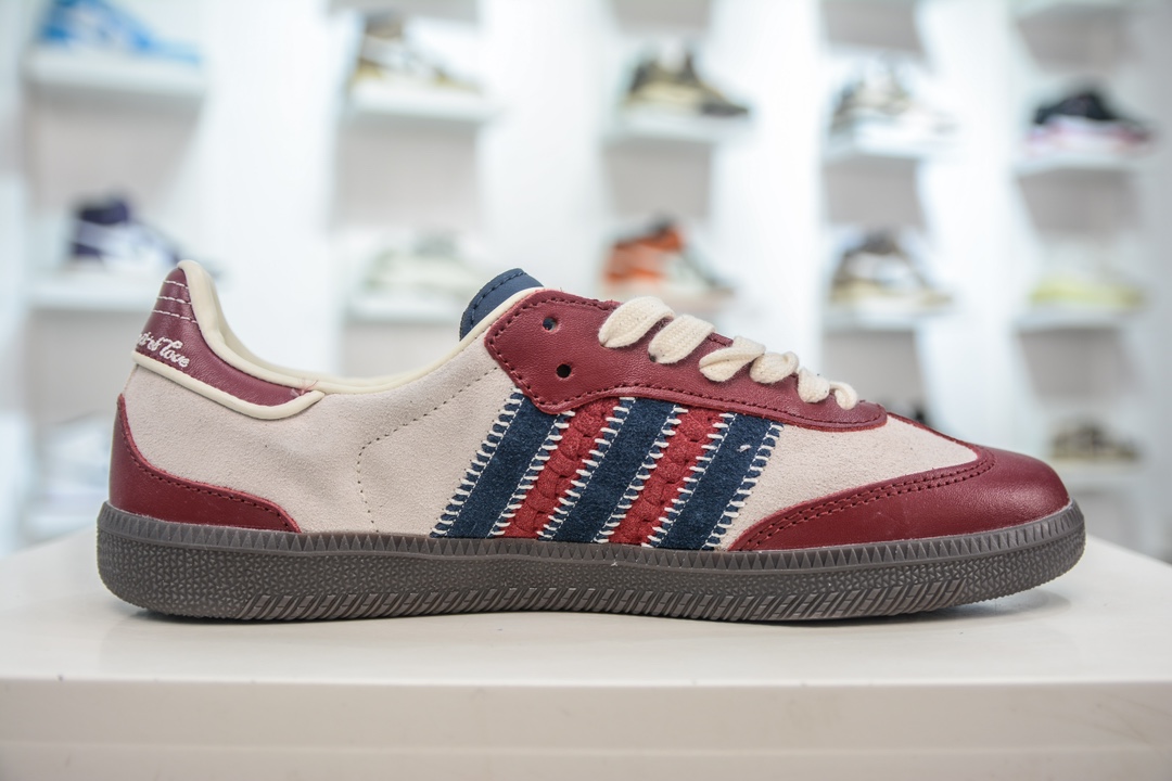 150 Notitle x 【Adidas】 Originals Samba OG"Maroon Red"桑巴舞板鞋“联名酒红米白海军蓝” ID6023