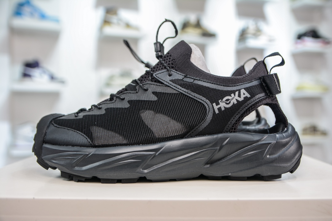 CS版纯原 Hoka One One Hopara 2 黑色 霍帕拉系列涉水休闲户外露营凉鞋 1147670-BBLC