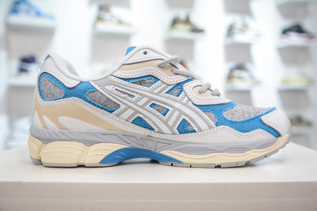 200 Asics Gel-NYC 纯原版本 白蓝 亚瑟士运动休闲透气专业跑鞋  1203A281-100