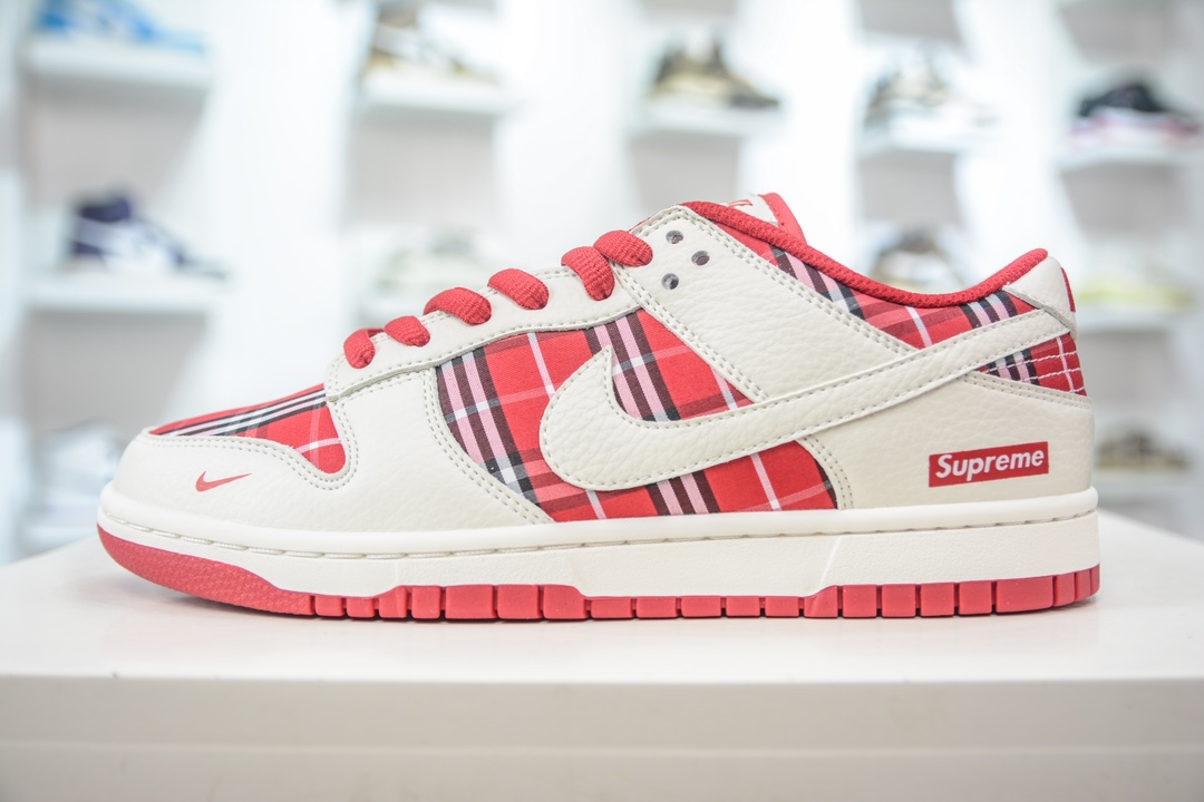 280 Nk SB Dunk Low Supreme-联名格子布配色 低帮休闲运动滑板板鞋 SU1853-512