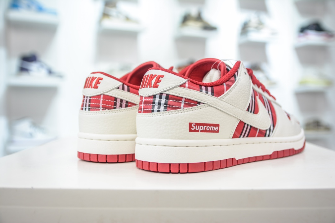 280 Nk SB Dunk Low Supreme-联名格子布配色 低帮休闲运动滑板板鞋 SU1853-512