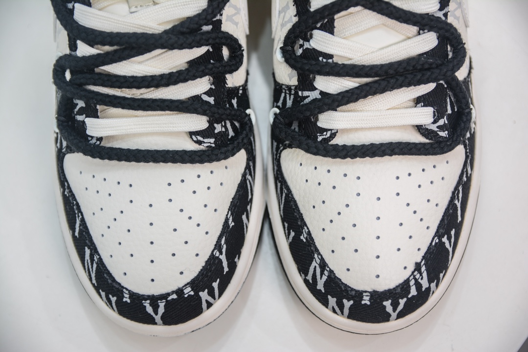 MLB x Nike Dunk Low Black, Beige and White Denim SJ2068-251