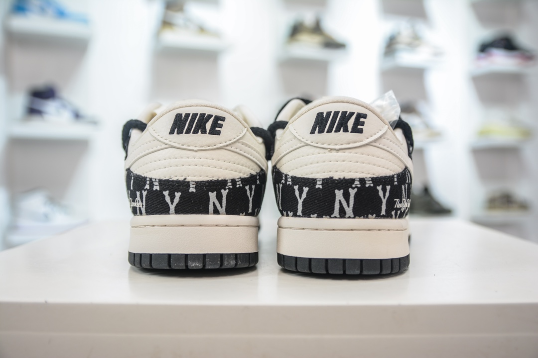 MLB x Nike Dunk Low Black, Beige and White Denim SJ2068-251