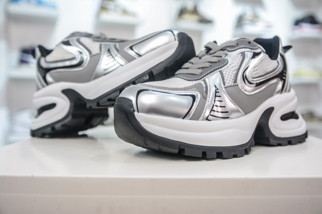 GG-CC Chunky Low low-top retro thick-soled high-heeled dad shoes