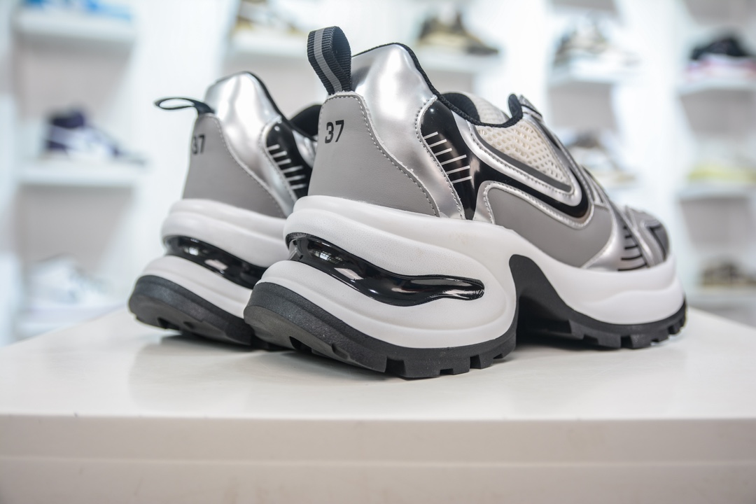 GG-CC Chunky Low low-top retro thick-soled high-heeled dad shoes