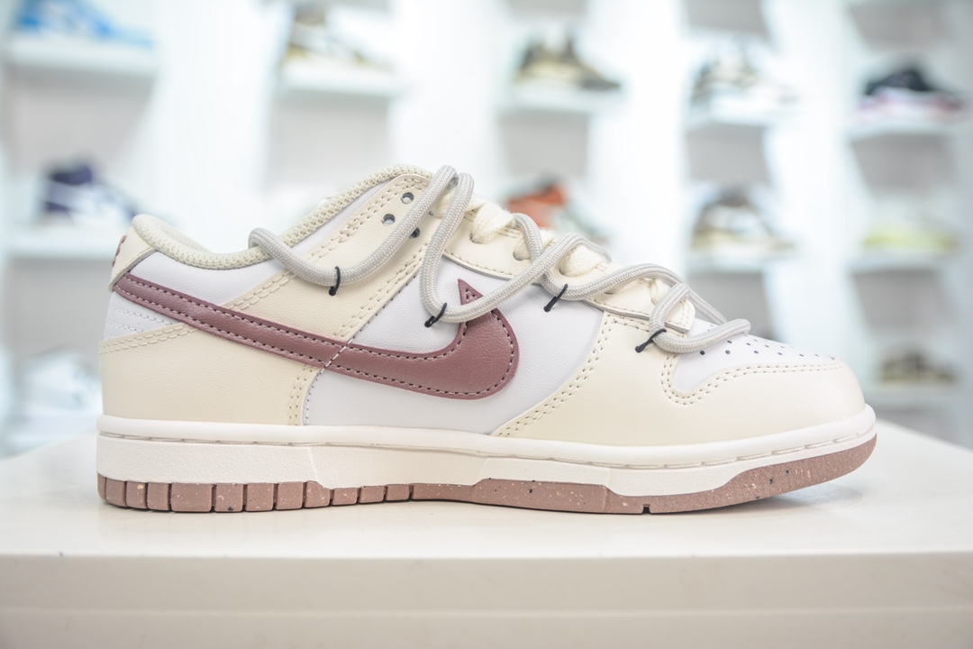YC pure original NK Dunk Low raw coconut custom series ceiling DD1873-103