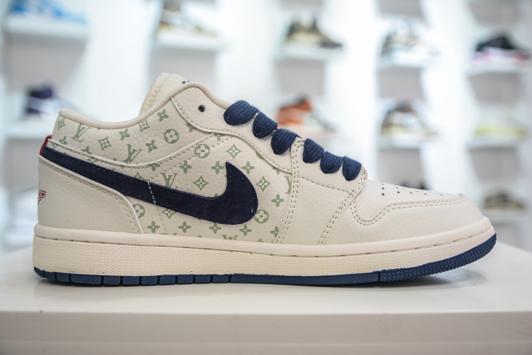 TS x Air Jordan AJ1 Low inverted hook low-top joint custom color WG8850-001