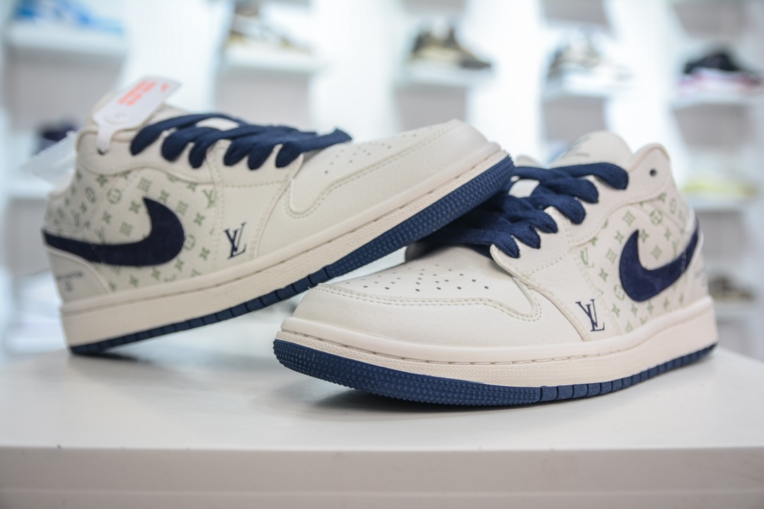 TS x Air Jordan AJ1 Low inverted hook low-top joint custom color WG8850-001