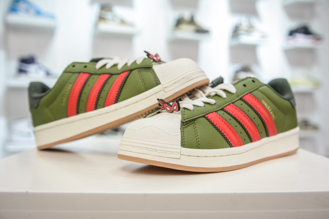 Teenage Mutant Ninja Turtles x AD Originals Superstar joint green and red shell toe IF9280