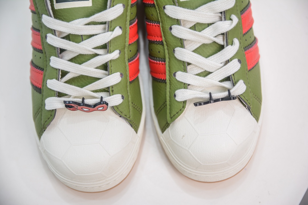 Teenage Mutant Ninja Turtles x AD Originals Superstar joint green and red shell toe IF9280