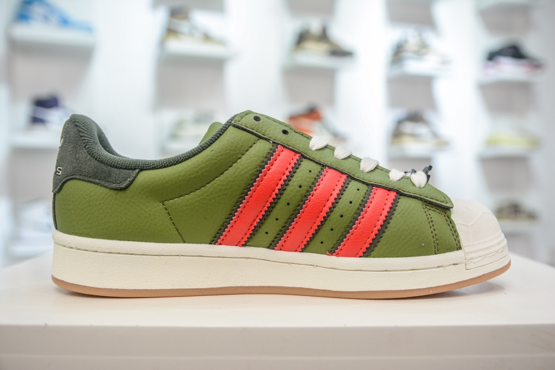 Teenage Mutant Ninja Turtles x AD Originals Superstar joint green and red shell toe IF9280