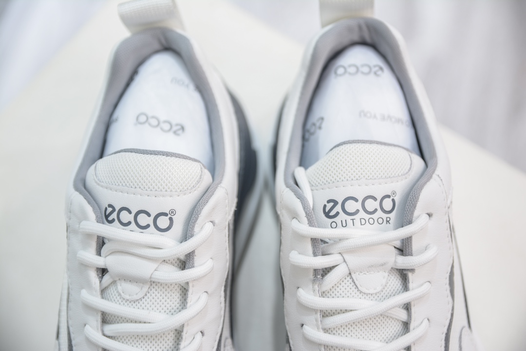 ECCO men's shoes summer new fashion sports shoes trendy stitching waffle shoes walking shoes