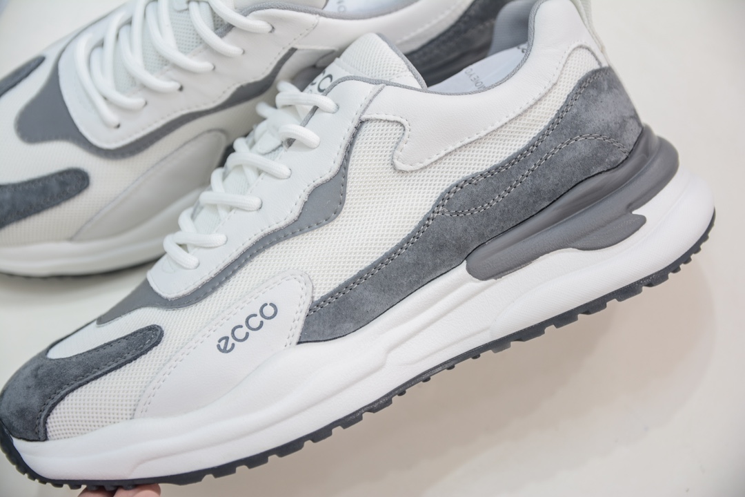 ECCO men's shoes summer new fashion sports shoes trendy stitching waffle shoes walking shoes
