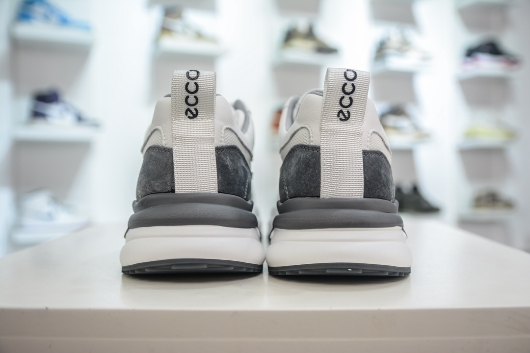 ECCO men's shoes summer new fashion sports shoes trendy stitching waffle shoes walking shoes