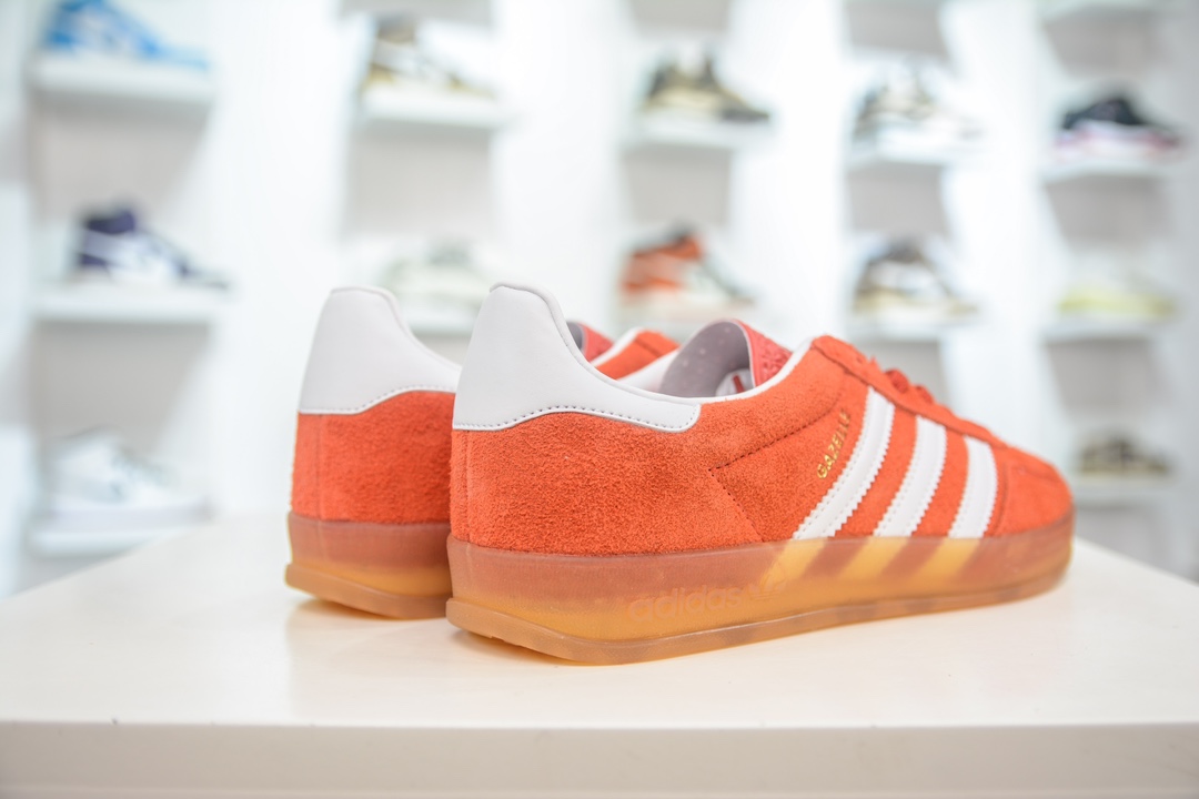 AY version pure original AD Original Gazelle Indoor Trainers Gazelle indoor shoes sneakers orange red white HQ8718
