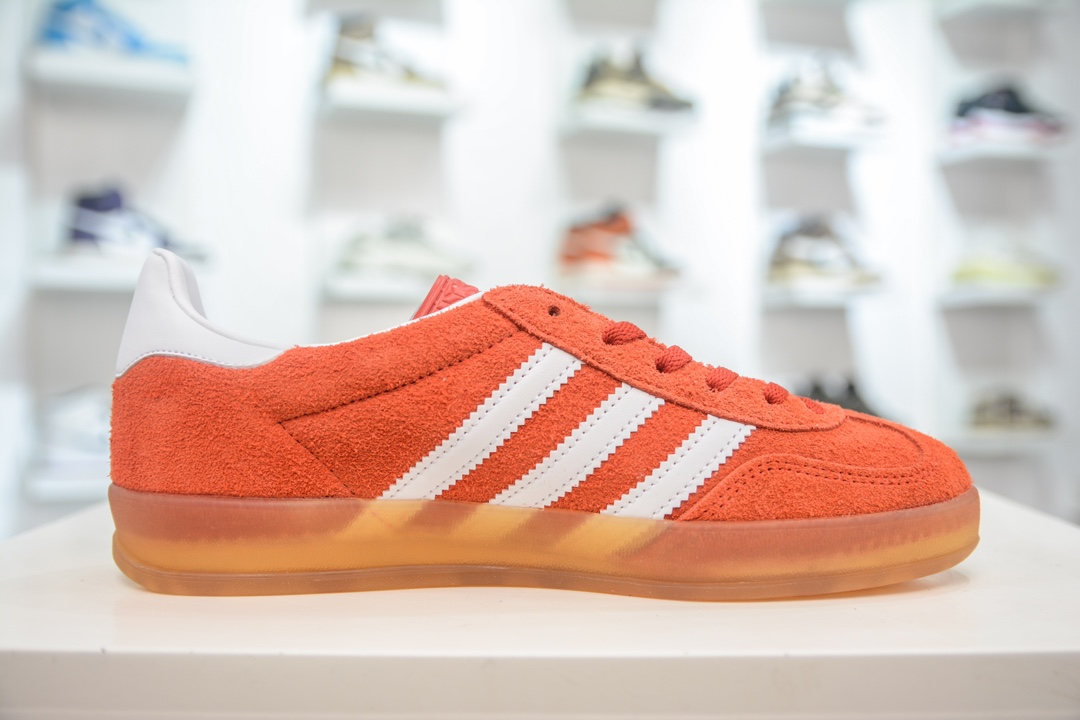 AY version pure original AD Original Gazelle Indoor Trainers Gazelle indoor shoes sneakers orange red white HQ8718