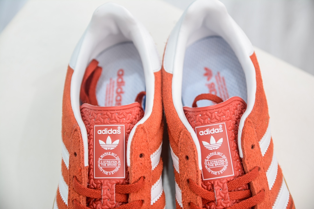 AY version pure original AD Original Gazelle Indoor Trainers Gazelle indoor shoes sneakers orange red white HQ8718