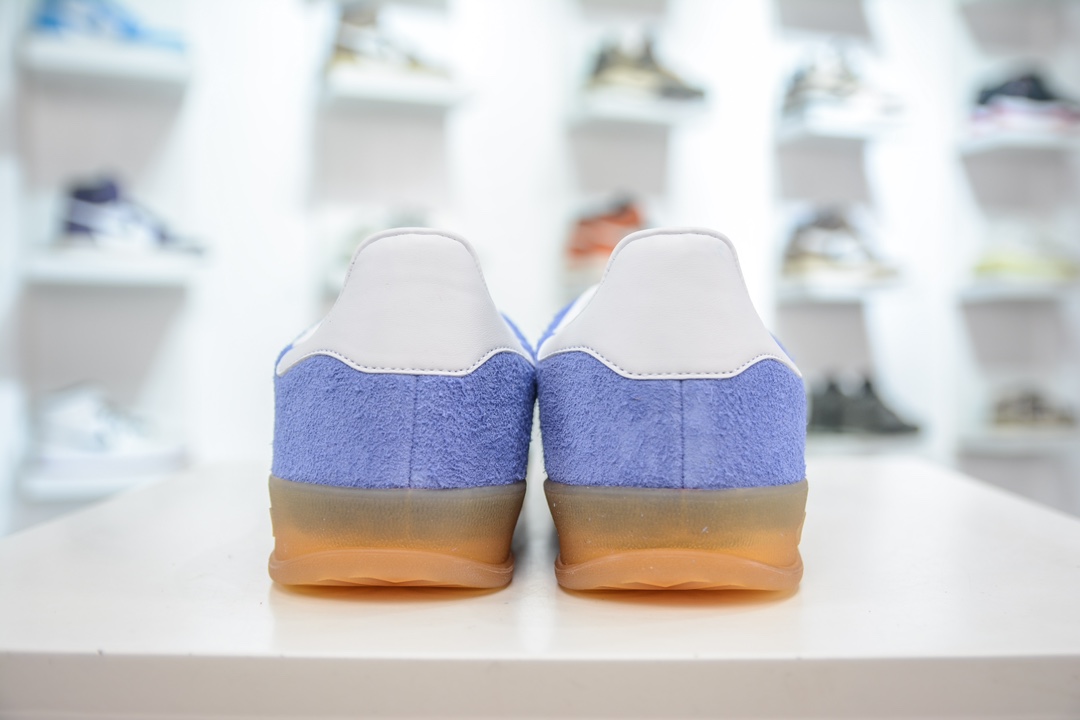 AY version pure original AD Original Gazelle Indoor Trainers Gazelle indoor shoes sneakers white blue bar HQ8717