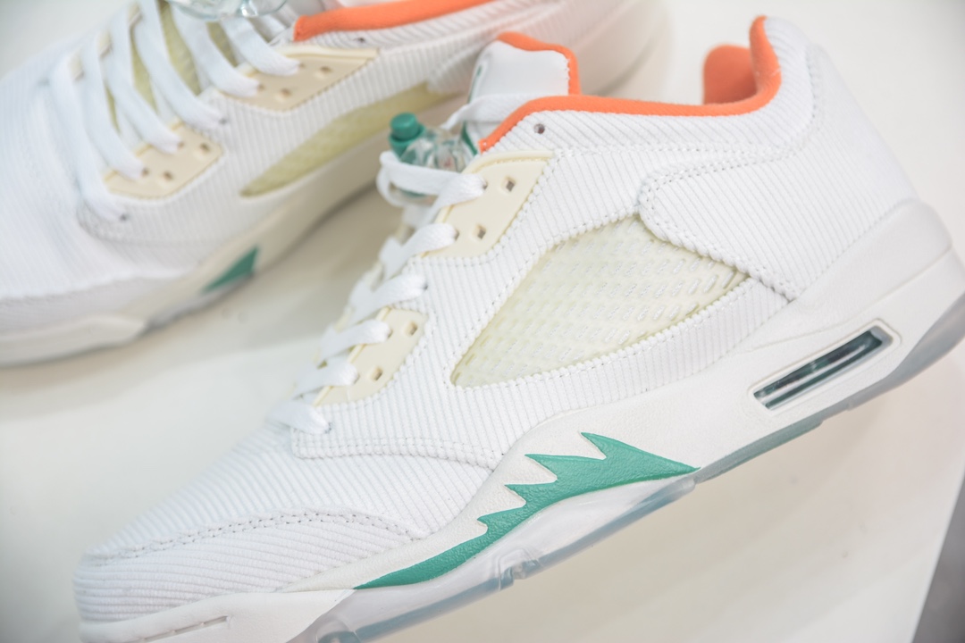 Air Jordan 5 Low ”Golf” AJ5 Jordan 5 White Green Pure Original Low-top Basketball Shoes CW4204-100