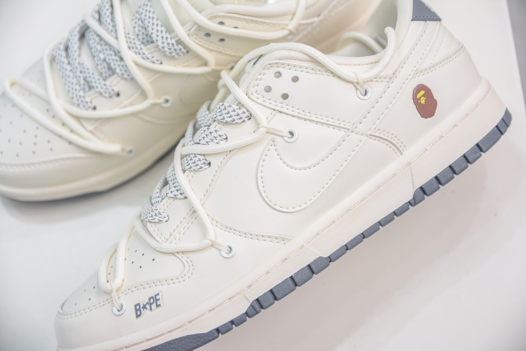 Bape x Nike Dunk Low Beige Black JJ5688-100