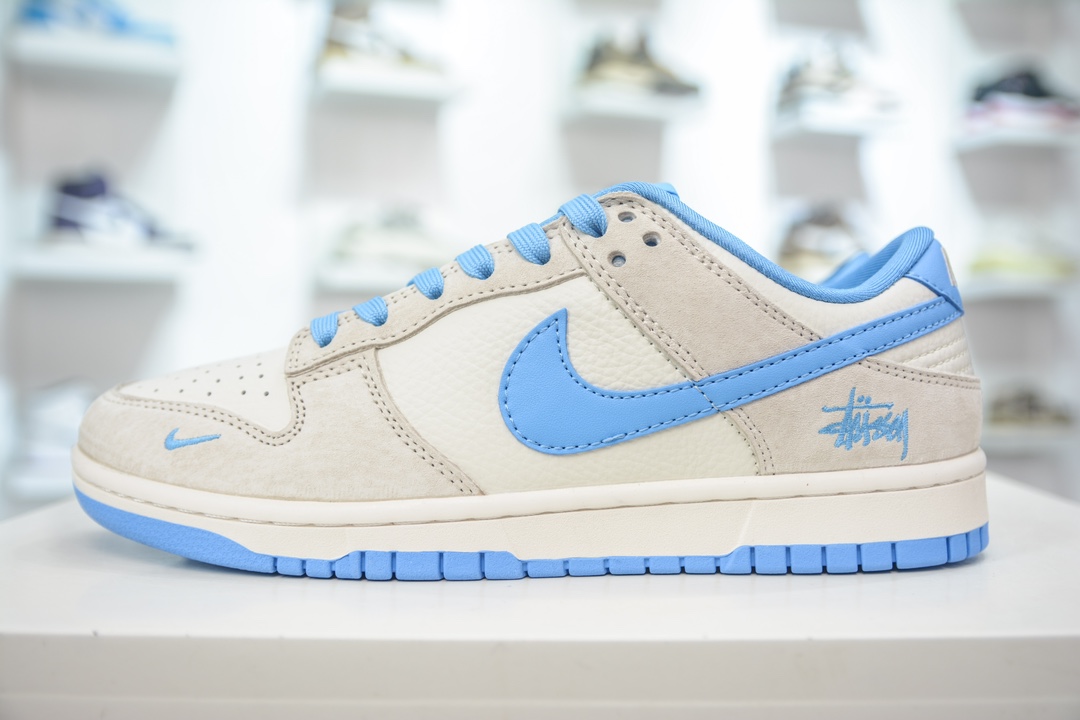 300 Stussy x Nike Dunk Low 斯图西 白蓝  DQ1098-371