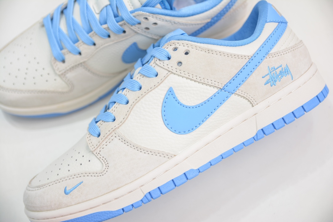 300 Stussy x Nike Dunk Low 斯图西 白蓝  DQ1098-371