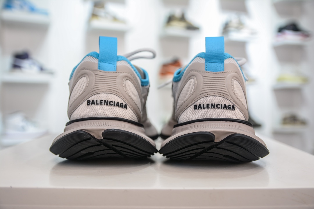 350 XA纯原 BALENCIAGA CIRCUIT 巴黎世家圆头系带LOGO印花低帮老爹鞋