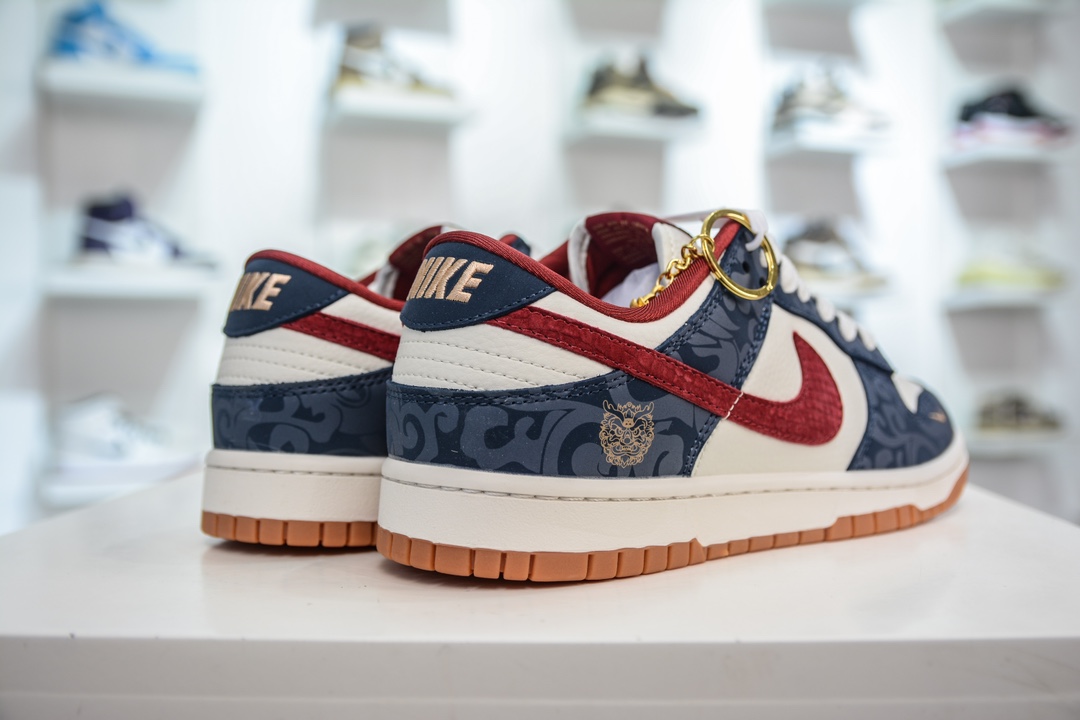 300 Nike Dunk Low 龙年限定 暗纹 蓝红勾  DQ1098-365