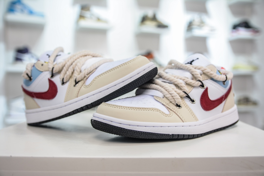 220 Air Jordan AJ1 Low 低帮绑带定制配色  DM8969-114