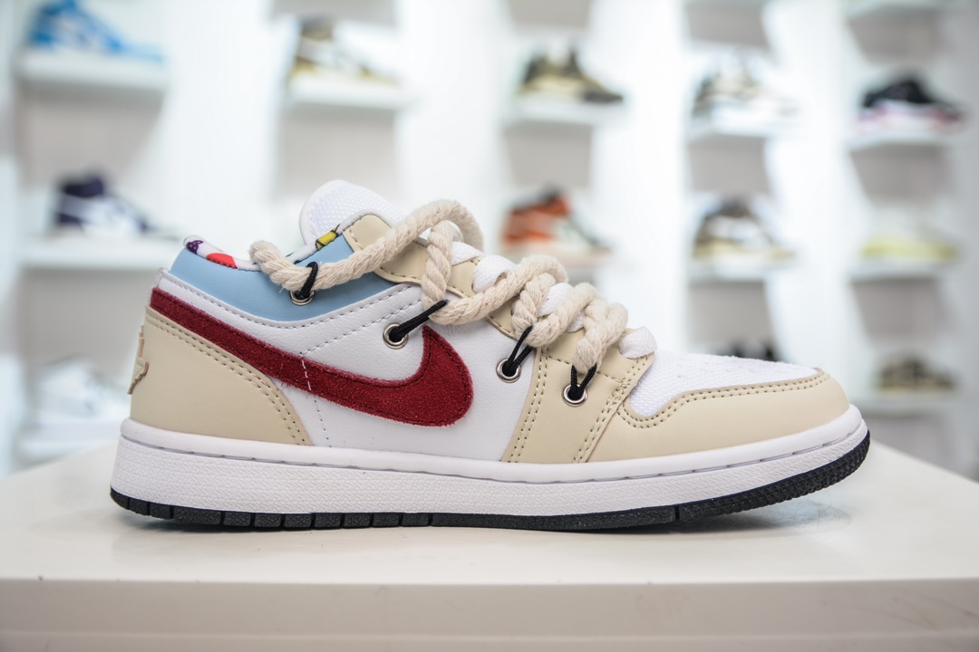 220 Air Jordan AJ1 Low 低帮绑带定制配色  DM8969-114