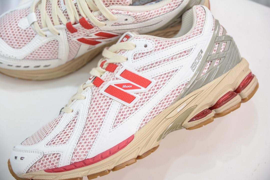 200 T版纯原 New Balance M1906RO 白红 NB新百伦系列复古老爹风休闲运动慢跑鞋